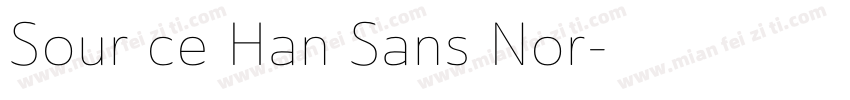 Sour ce Han Sans Nor字体转换
